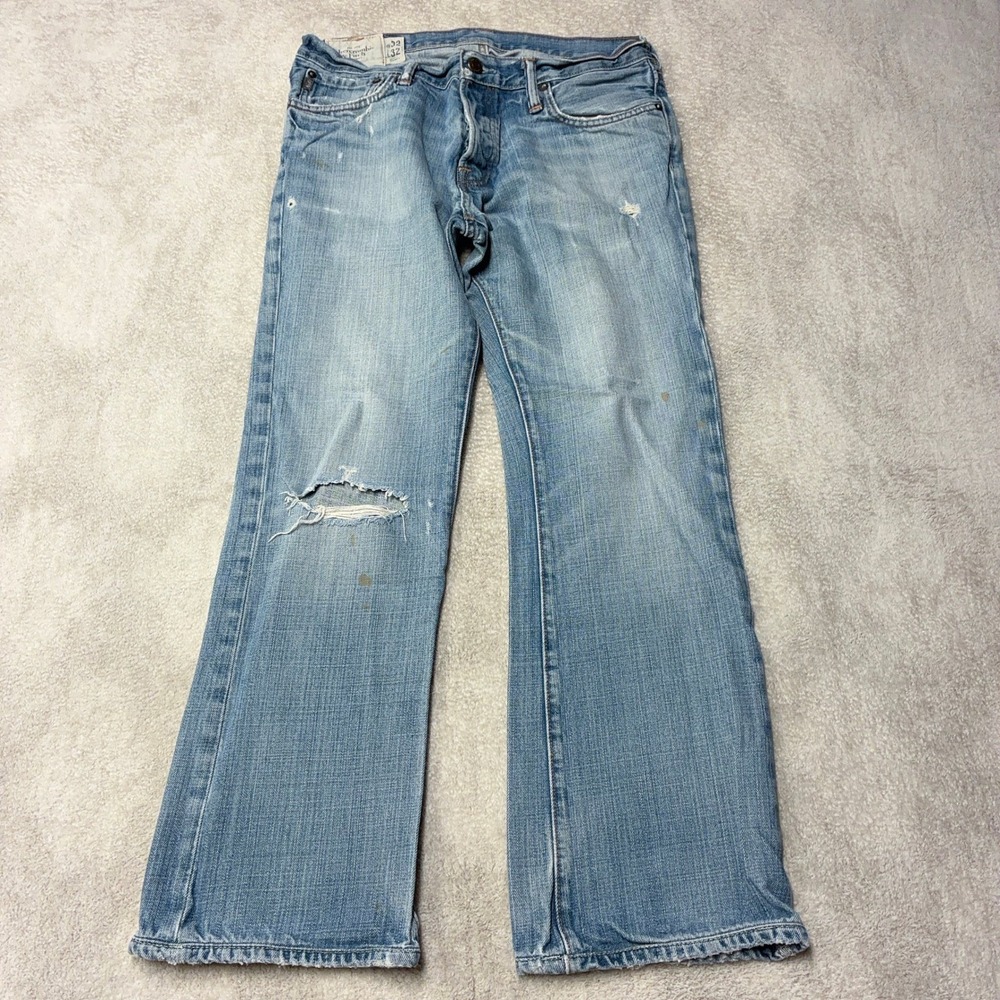 Abercrombie & Fitch Baxter Low Rise Slim Boot Jeans Mens 32x32 (Fits 34x31)